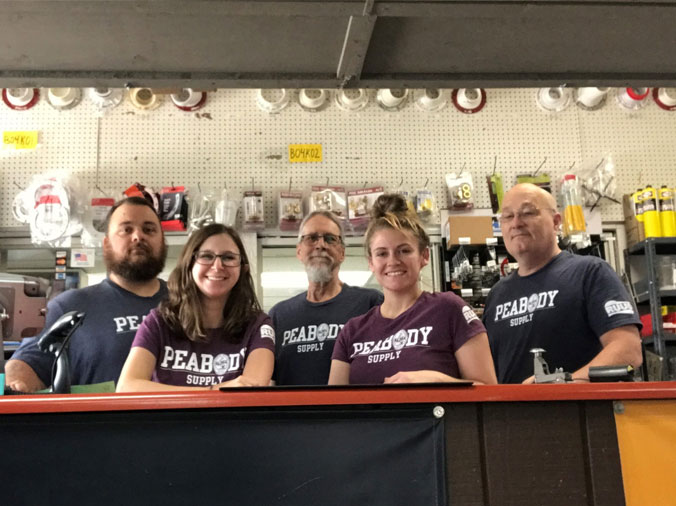 Peabody Plumbing Supply Nashua NH counter team
